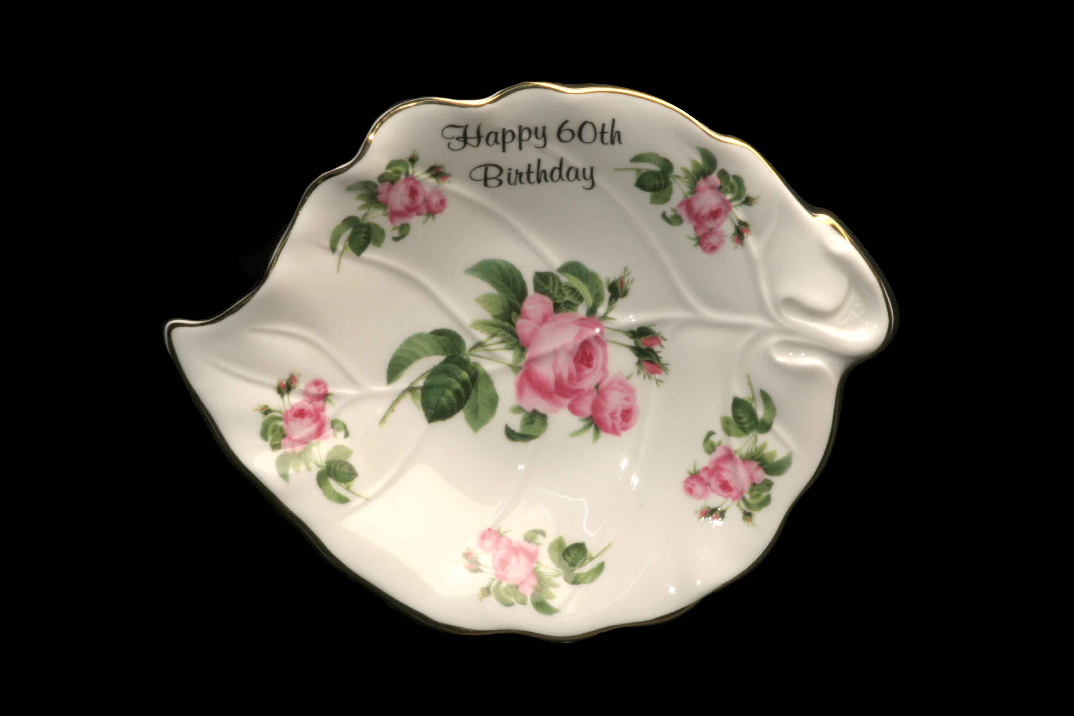 Marlborough 60th birthday leaf dish - Click Image to Close